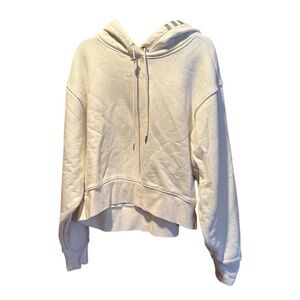 Adidas Ivy Park Women's Crop Hoodie in Off White Small